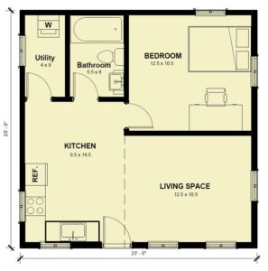 Affordable Tiny Home Floor Plan - The Concord
